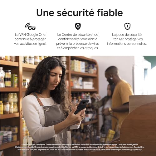 Google Pixel 8 - Smartphone Android débloqué avec module photo avancé, autonomie 1 journée, sécurité robuste - Vert Sauge, 256Go – Image 6