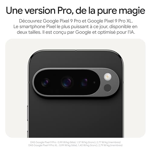 Google Pixel 9 Pro : Smartphone Android débloqué avec Gemini, Triple Appareil Photo, Autonomie 24h - Noir Volcanique, 128GB – Image 4