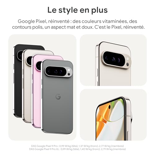 Google Pixel 9 Pro : Smartphone Android débloqué avec Gemini, Triple Appareil Photo, Autonomie 24h - Noir Volcanique, 128GB – Image 5